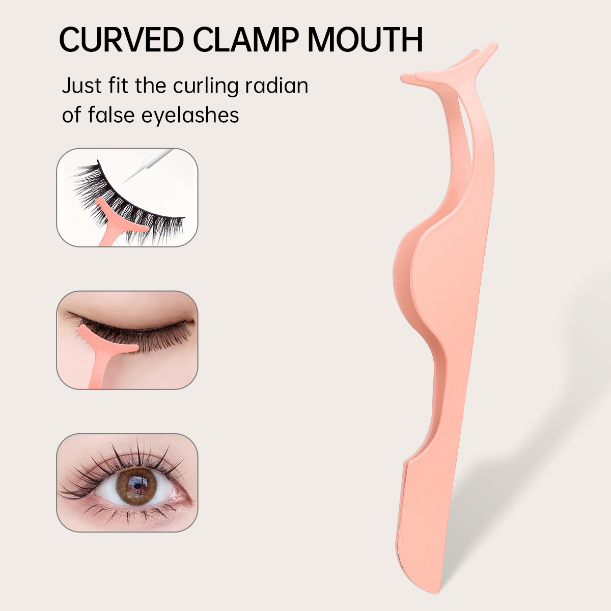 Three tweezer tools with box - pink