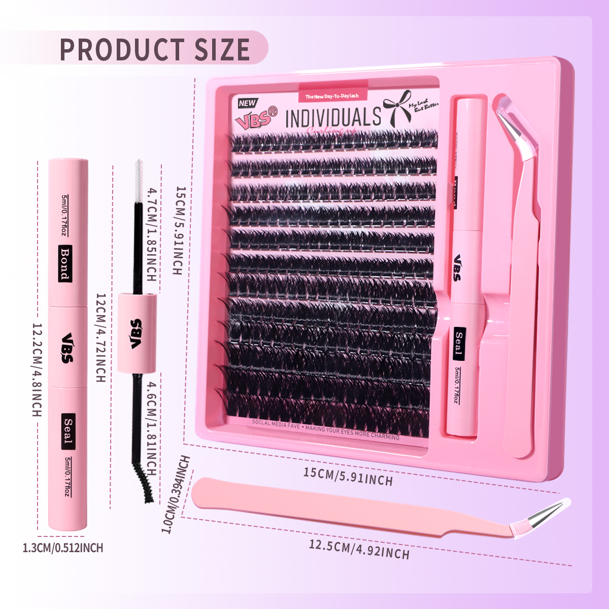 DIY Eyelash Extension Kit 60D/80D/100D