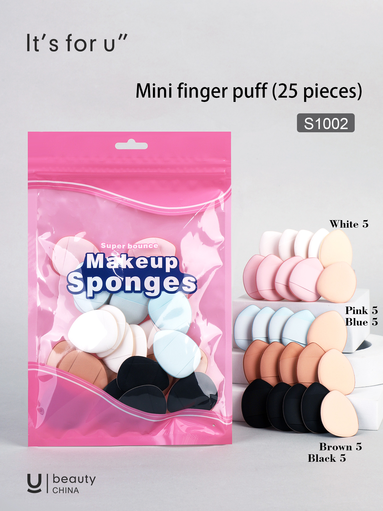 It's for you -powder puff Mini finger puff (25 pieces)(s1002)