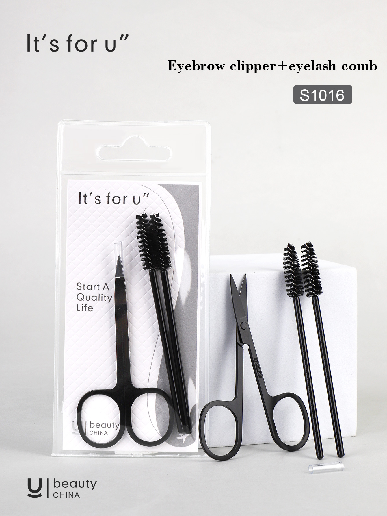 It's for you -Eyebrow elipper+eyelash comb(s1016)