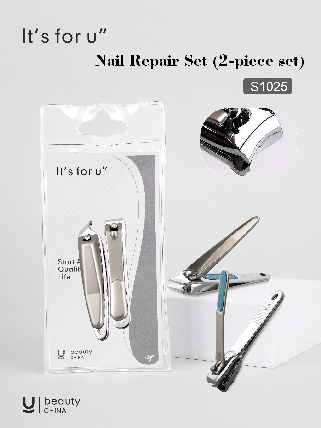 It's for you -Nail Repair Set (2-piece set)(s1025)