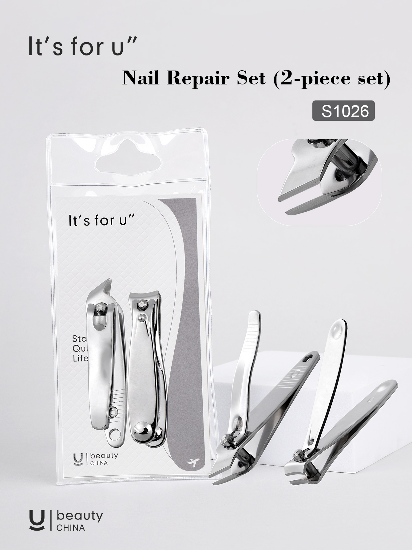 It's for you -Nail Repair Set (2-piece set)(s1026)