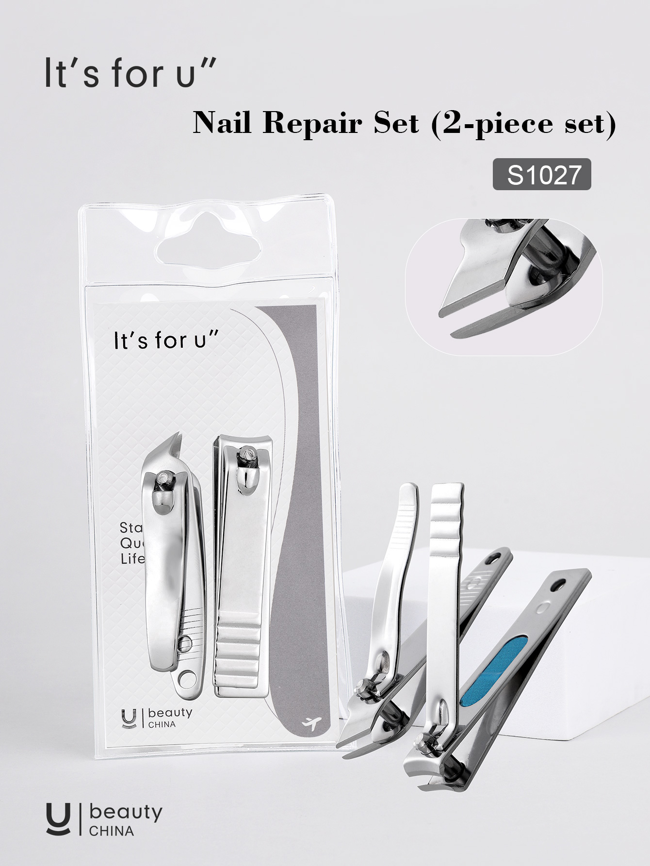 It's for you -Nail Repair Set (2-piece set)(s1027)