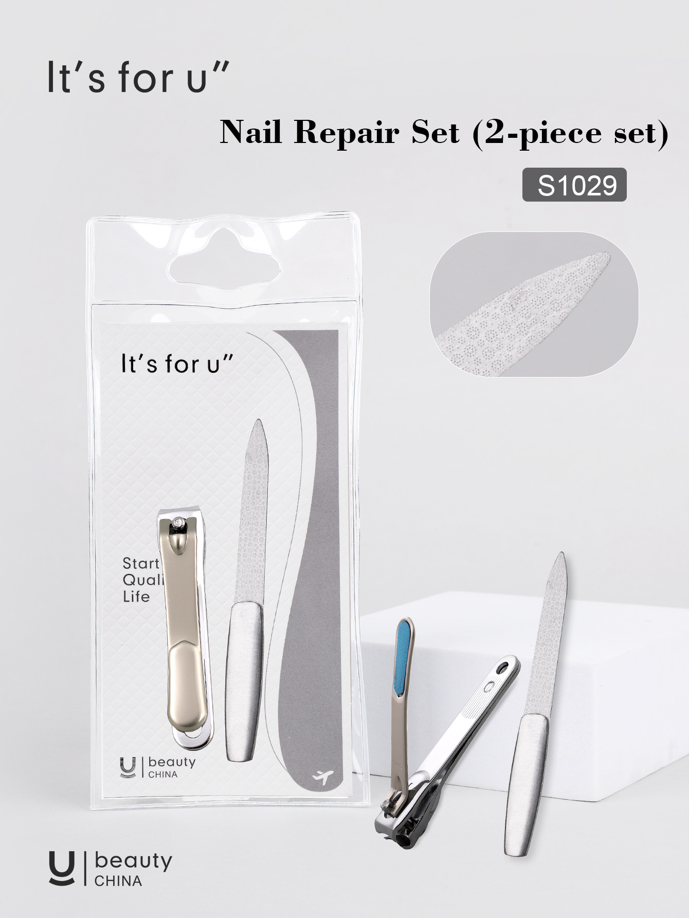It's for you -Nail Repair Set (2-piece set)(s1029)