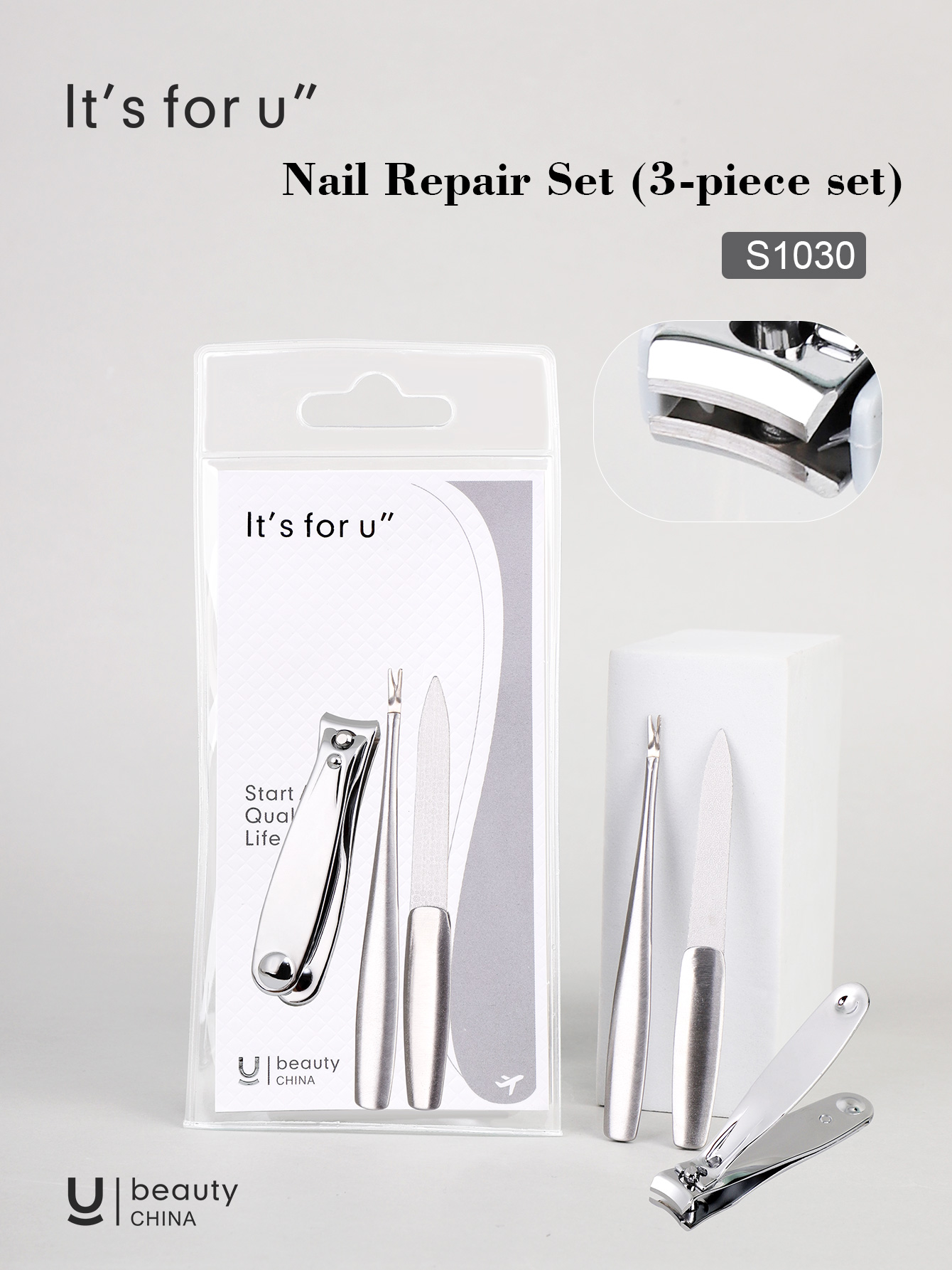 It's for you -Nail Repair Set (3-piece set)(s1030)