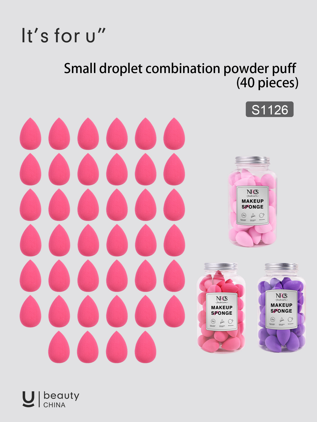 It's for you-Small droplet combination powder puff (40 pieces)（S1126）