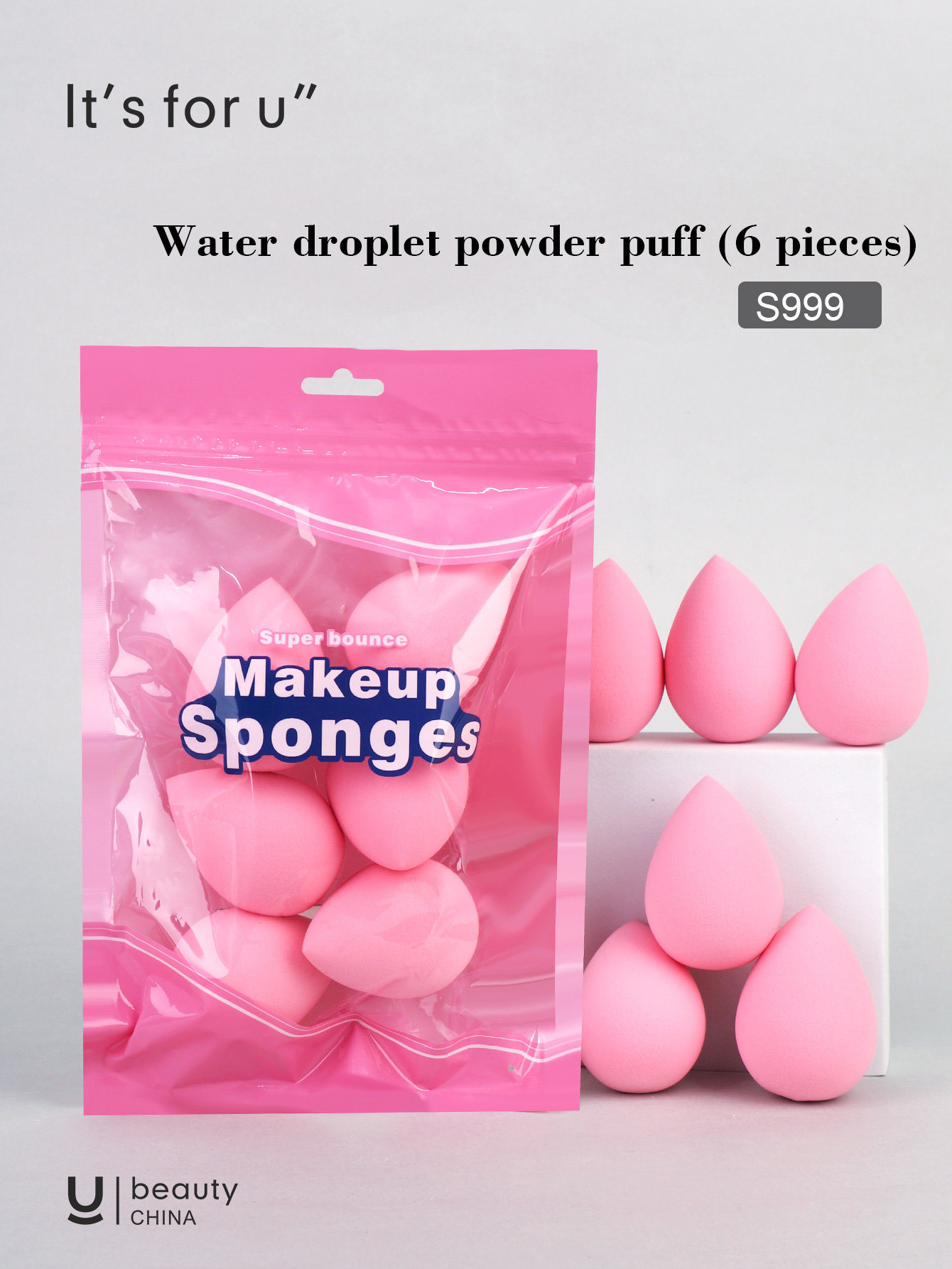 It's for you -powder puff Water droplet powder puff (6 pieces)（s999）
