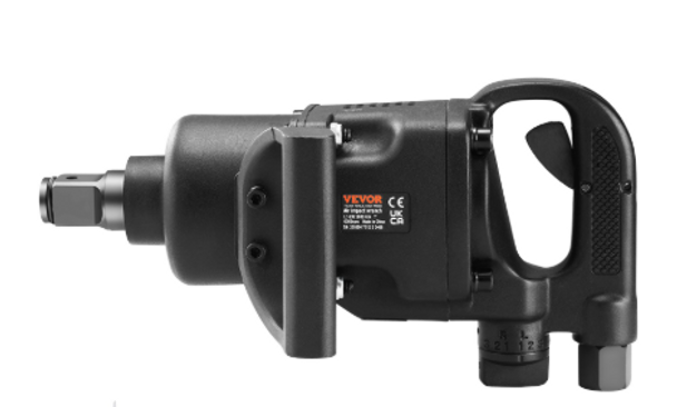 VEVOR 1 Inch Air Impact Wrench, Up to 2730 ft-lbs Reverse Torque Output 1" Pneumatic Impact Gun Lightweight w/ 2 Handles for Heavy Duty Repairs and Maintenance 