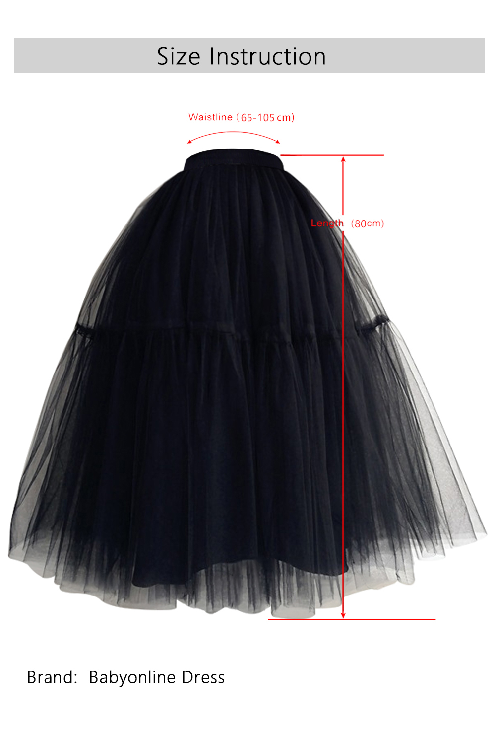Black Ball Gown Petticoat - YESBABYONLINE