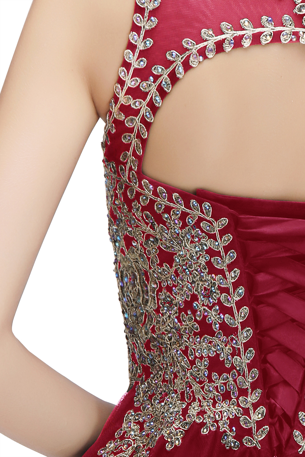 Short A-line Tulle Lace Homecoming Dress with Beadings - YESBABYONLINE