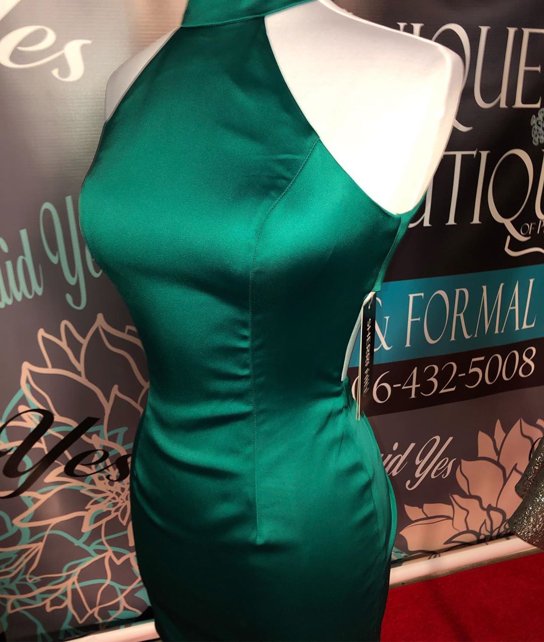 Simple Dark Green Short Mermaid High Neck Homecoming Dress - YESBABYONLINE