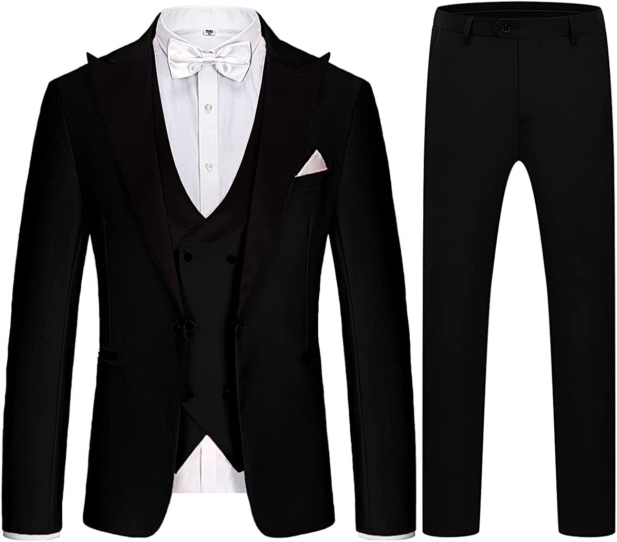 Formal Black Peaked Lapel Men Suits For Business