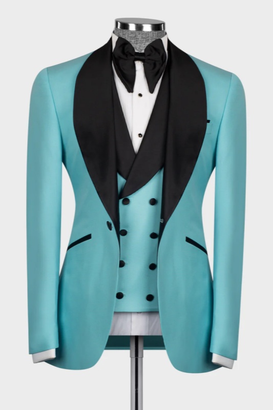 Pool Shawl Lapel Three Pieces Wedding Men Suits