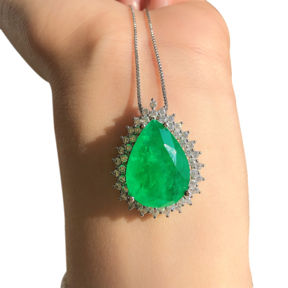 Paraiba Tourmaline Teardrop Necklace
