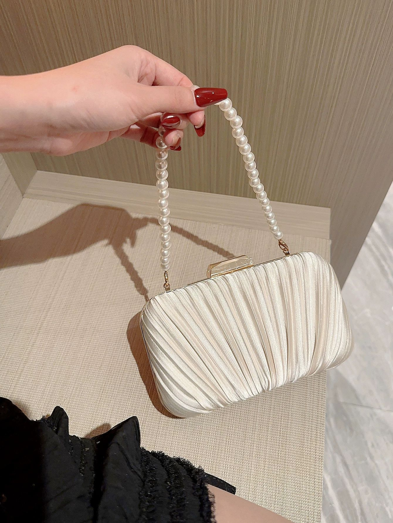 Beaded Tassel Clutch Bag