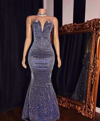 Long Strapless Sweetheart Floor Length Mermaid Prom Dresses - YESBABYONLINE