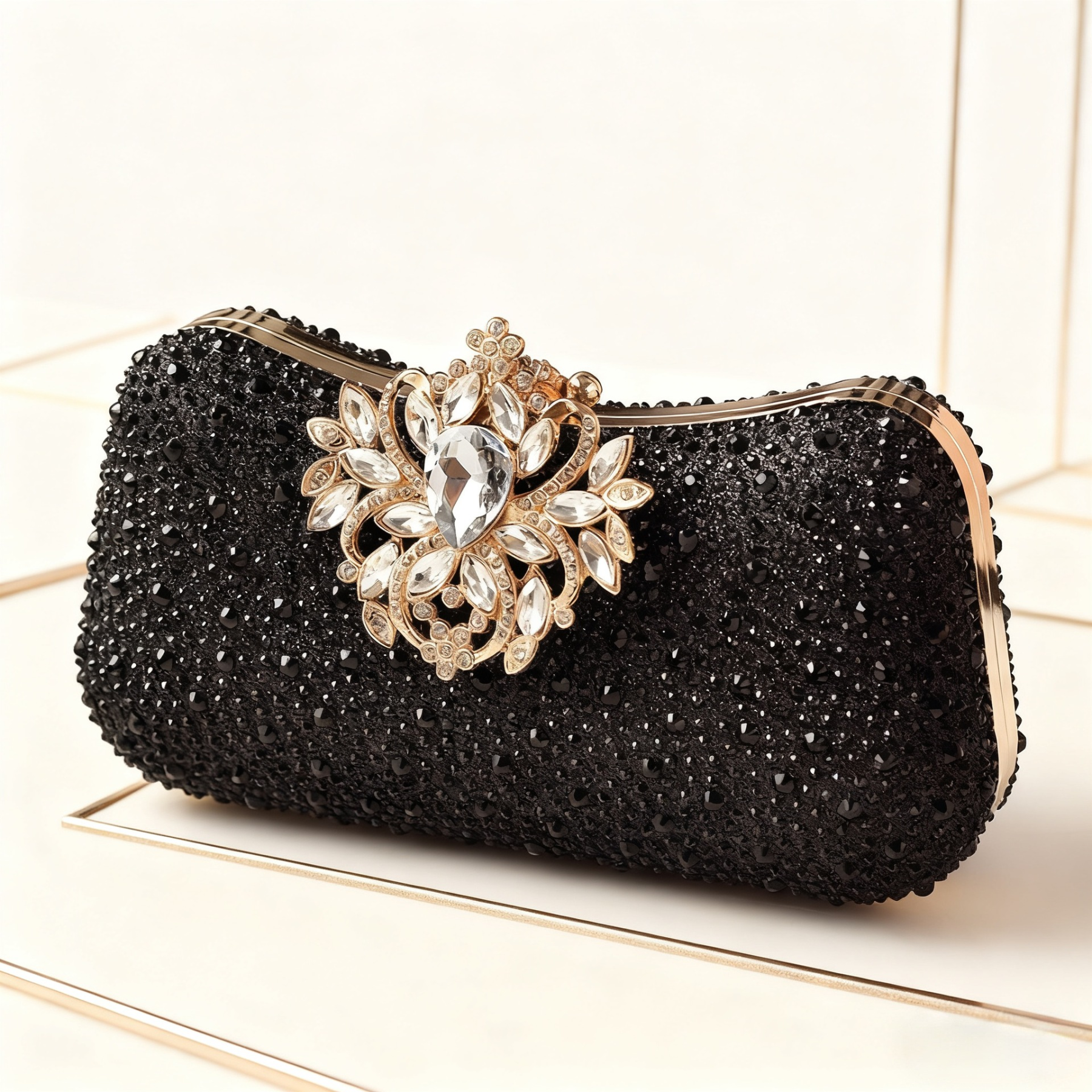 Elegant Princess Rhinestone Clutch Bag