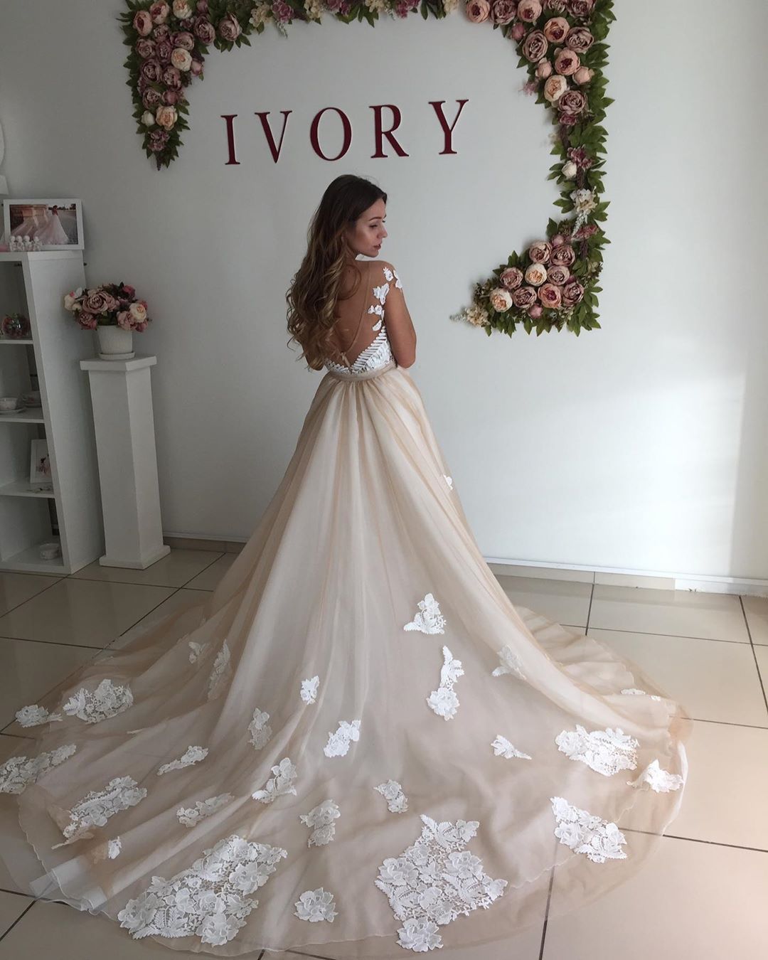 Long Mermaid Sweetheart Applique Lace Tulle Backless Wedding Dresses With Detachable Skirt - YESBABYONLINE