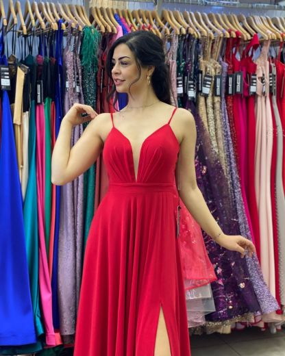 Burgundy Long A-line Sweetheart Sleeveless Chiffon Split Prom Dresses - YESBABYONLINE