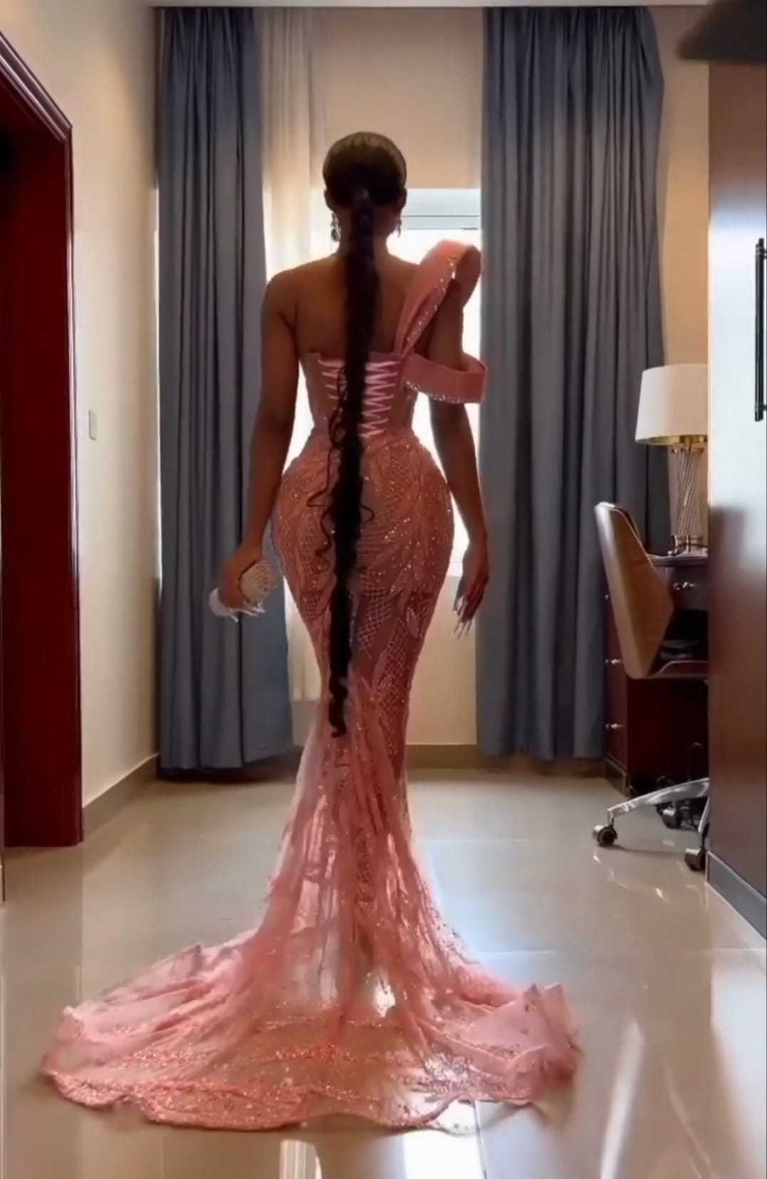 Chic Long Asymmetrical Mermaid Floor Length Sweetheart One Shoulder Tulle Prom Dress - YESBABYONLINE
