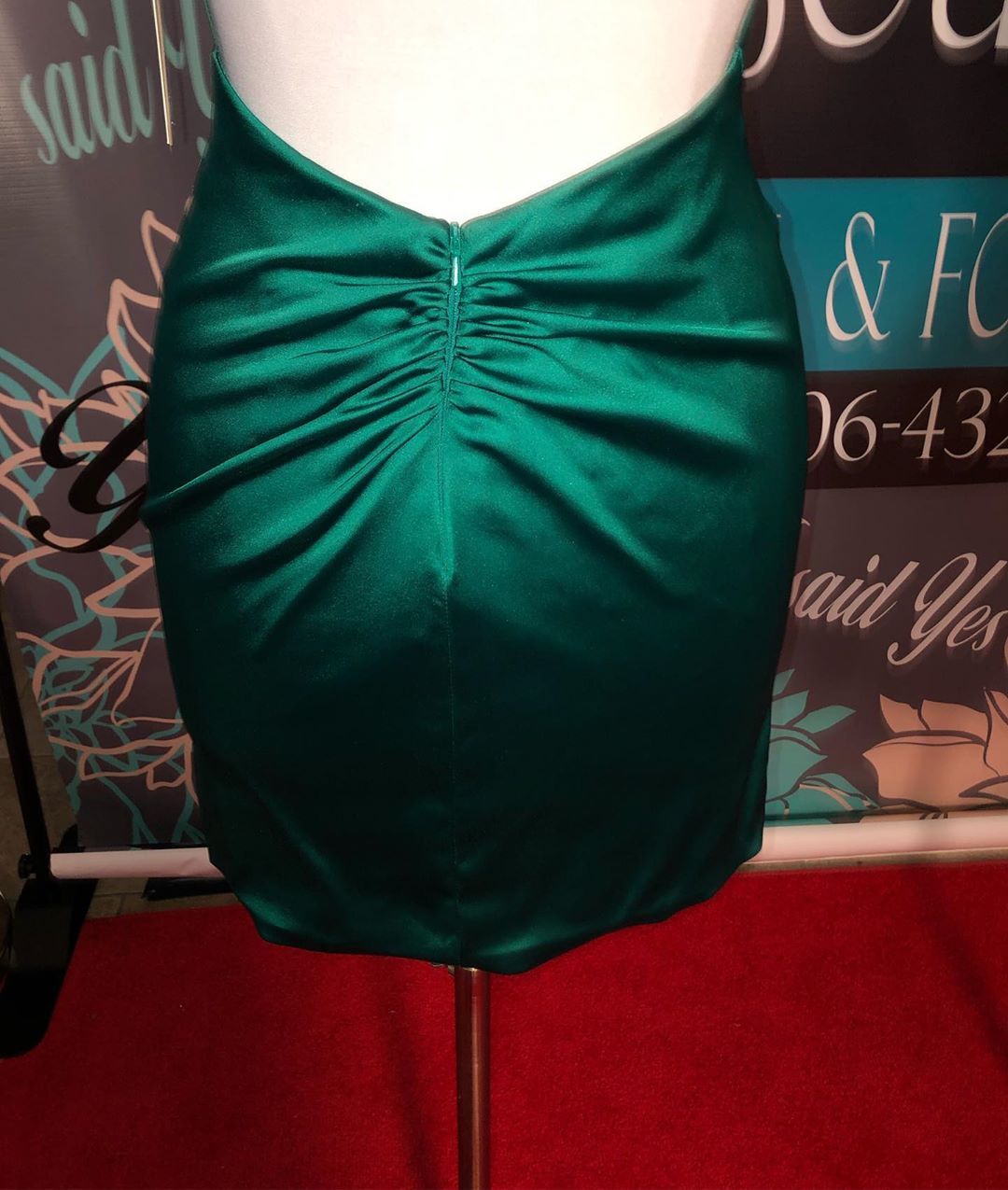 Simple Dark Green Short Mermaid High Neck Homecoming Dress - YESBABYONLINE