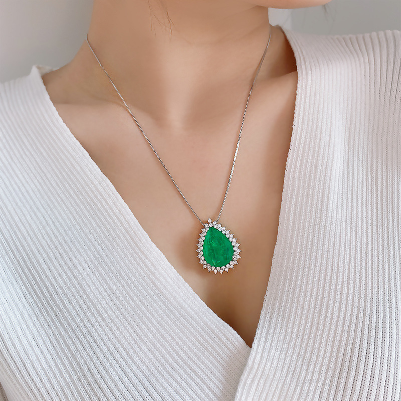 Paraiba Tourmaline Teardrop Necklace