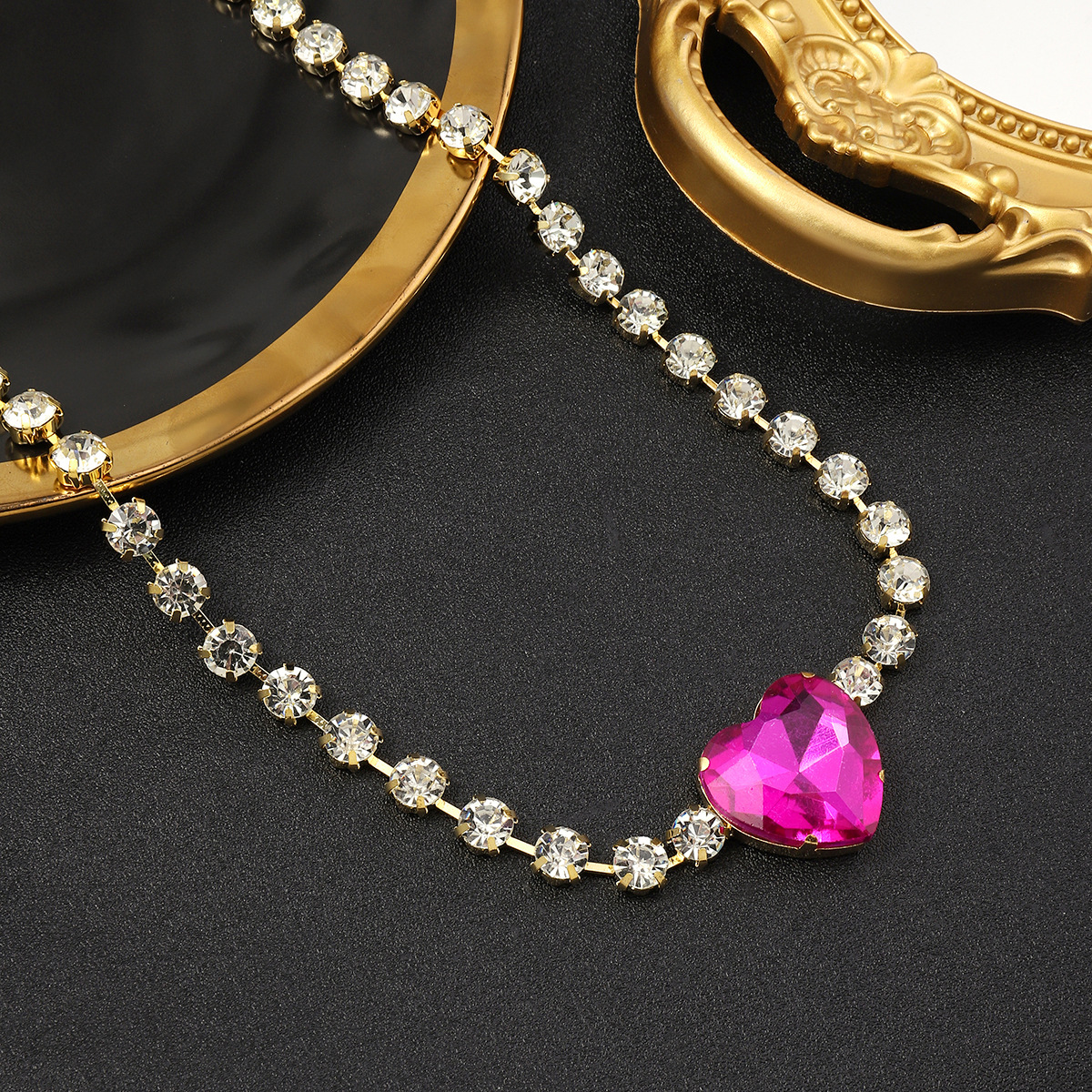 Luxury Diamond Heart Pendant Necklace