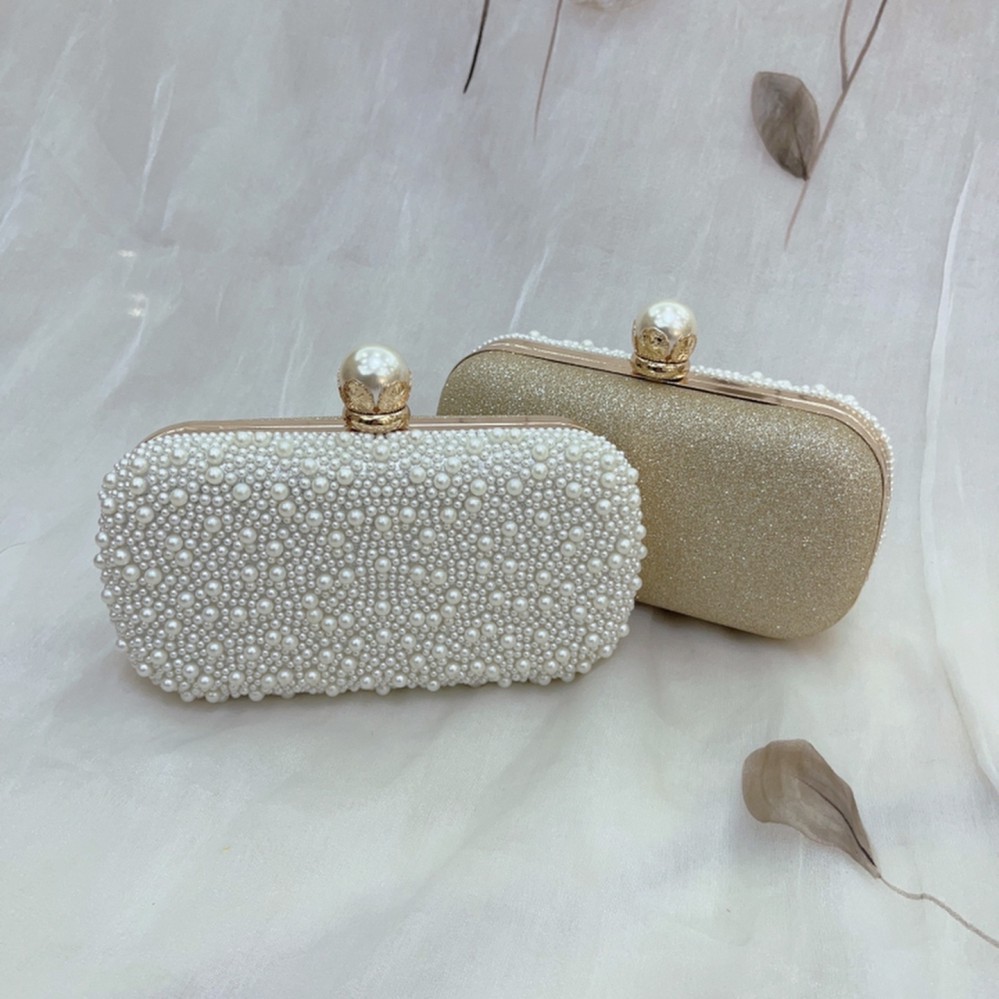 Elegant Pearls Clutch Bag