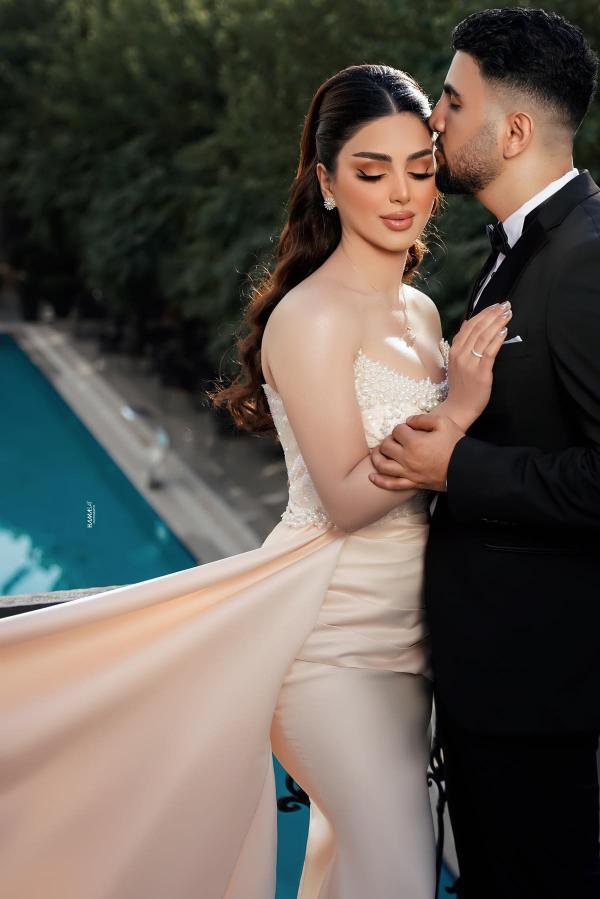 Long Strapless Mermaid Satin Prom Dresses with Train - YESBABYONLINE