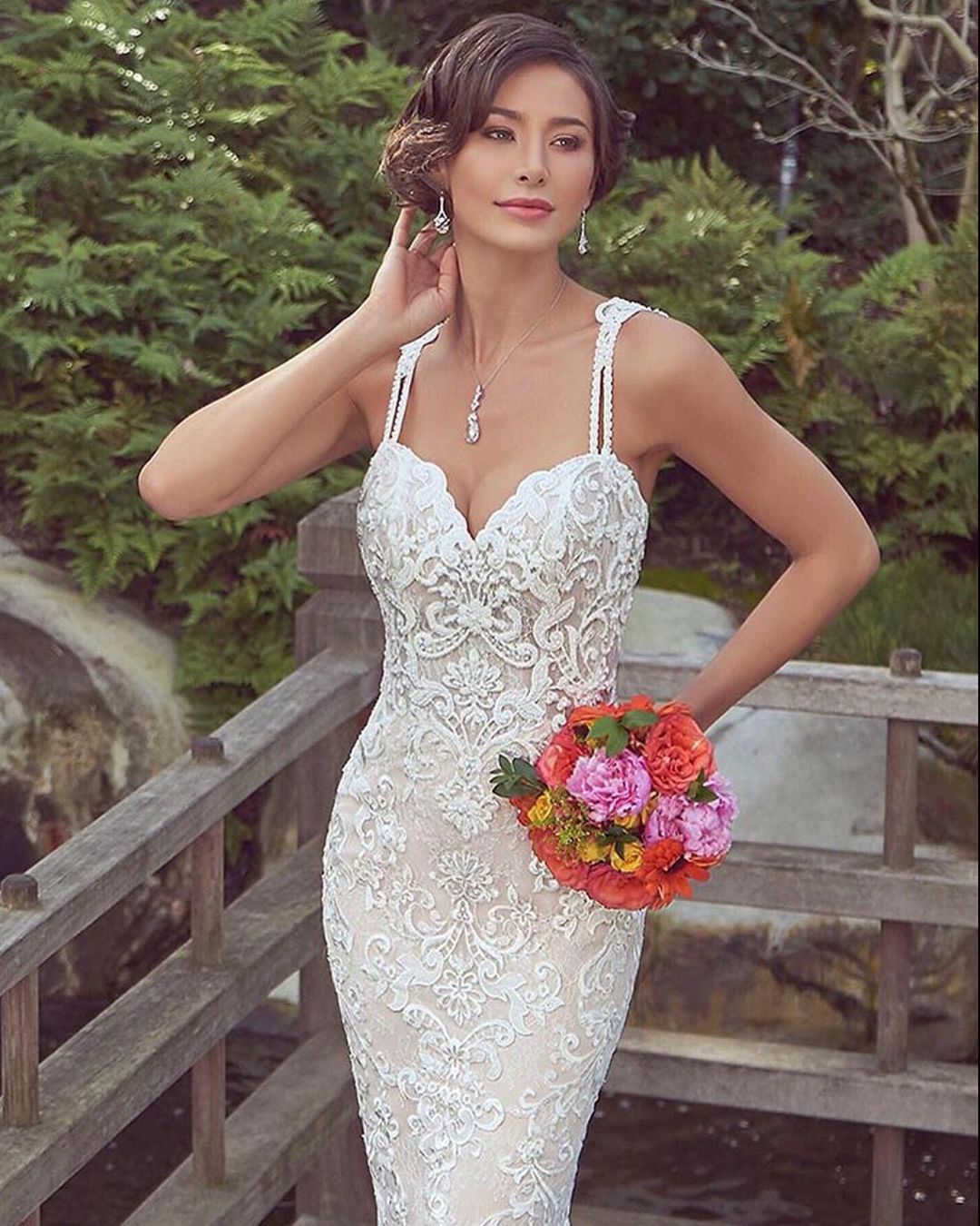 Long Mermaid Sweetheart Floor Length Lace Backless Wedding Dresses - YESBABYONLINE