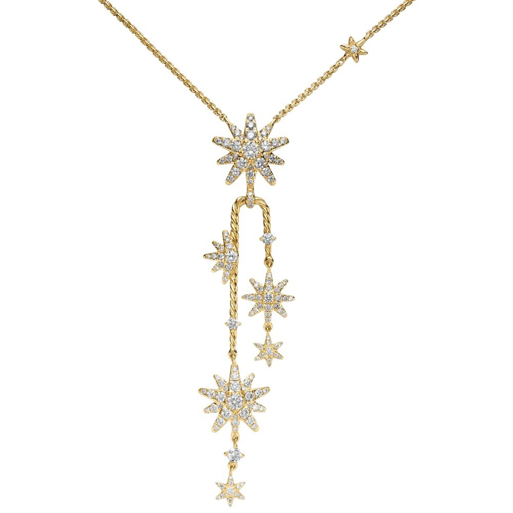 Hexagonal Rhinestone Pendant Necklace