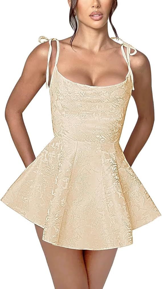 A-line Short Spaghetti Straps Satin Sleeveless Homecoming Dress - YESBABYONLINE