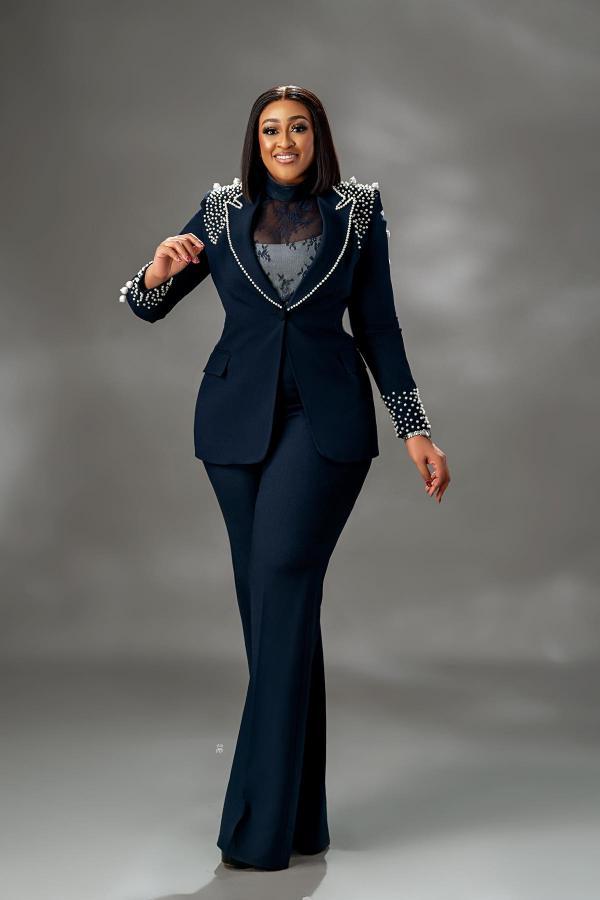 Women Suits 2 Pieces Luxury Beadings Pearls Party Prom Wear Women Outfits