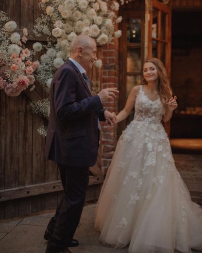 Long A-Line V-neck Spaghetti Straps Floor-length Wedding Dress With Appliques - YESBABYONLINE