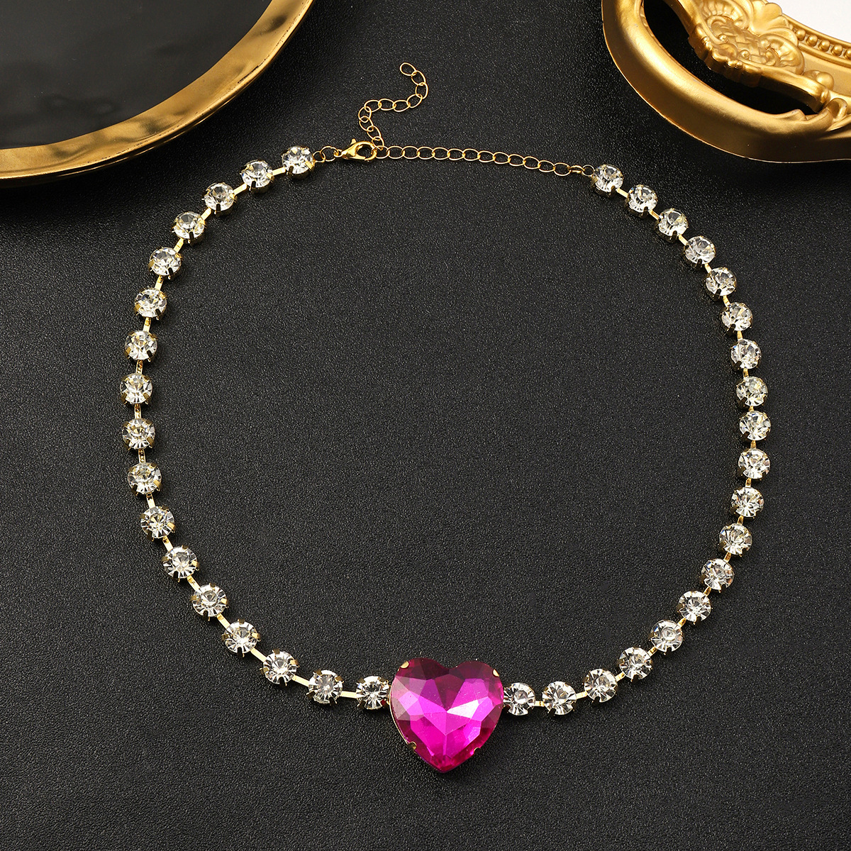 Luxury Diamond Heart Pendant Necklace
