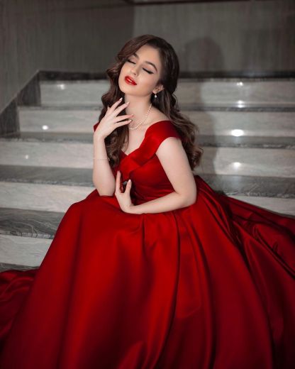 Gorgeous Long Off-the-shoulder Backless Floor-length A-line Ruffles Prom Dresses - YESBABYONLINE