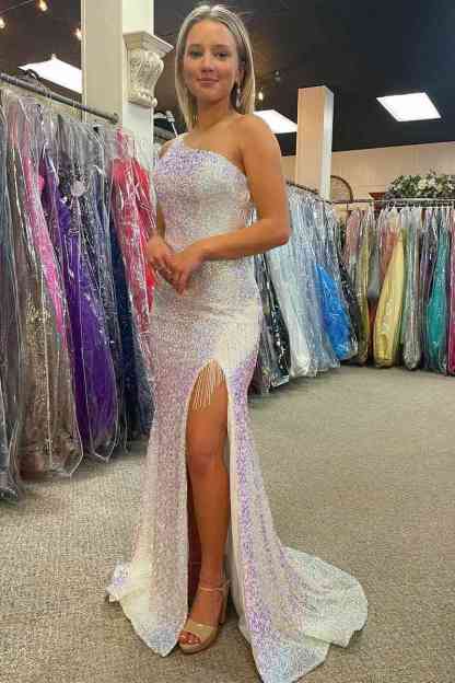 Cutout Back OrangeTassel Long Formal Dress with Slit