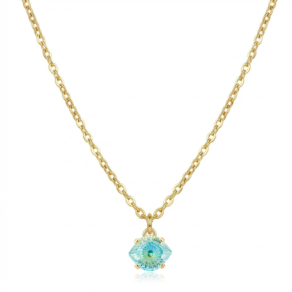 Gold Chain Gradient Eye Necklace