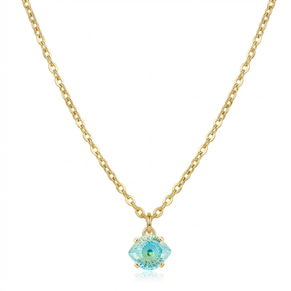 Gold Chain Gradient Eye Necklace