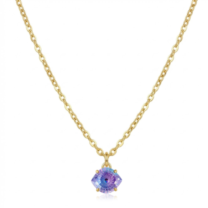 Gold Chain Gradient Eye Necklace