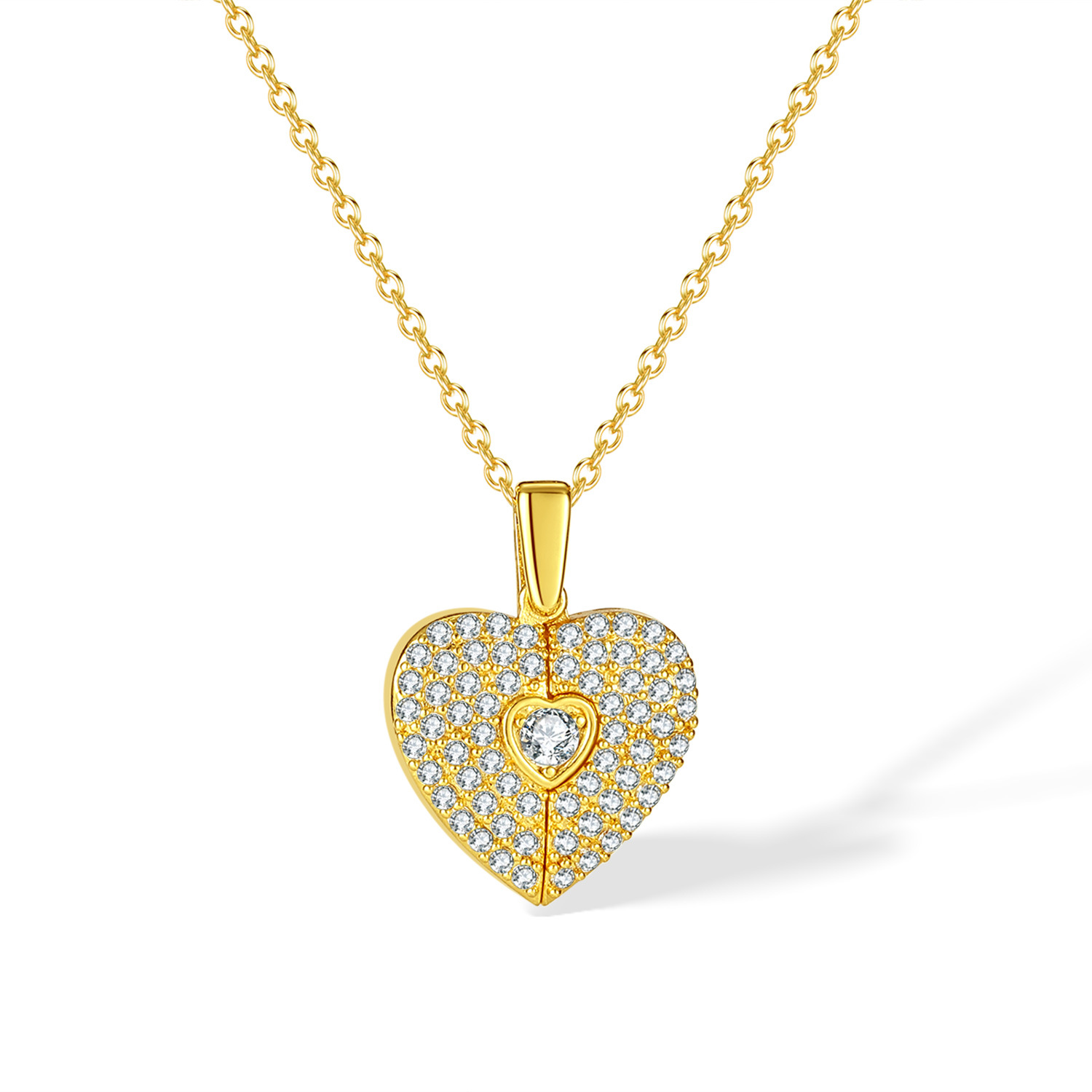 Light Luxury Versatile Heart-Shaped Pendant Necklace