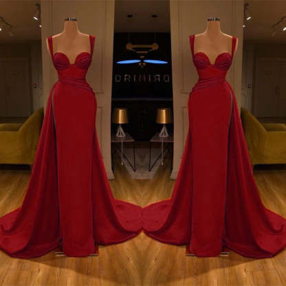 Gorgeous Sweetheart Sleeveless Long Slit Mermaid Prom Dress
