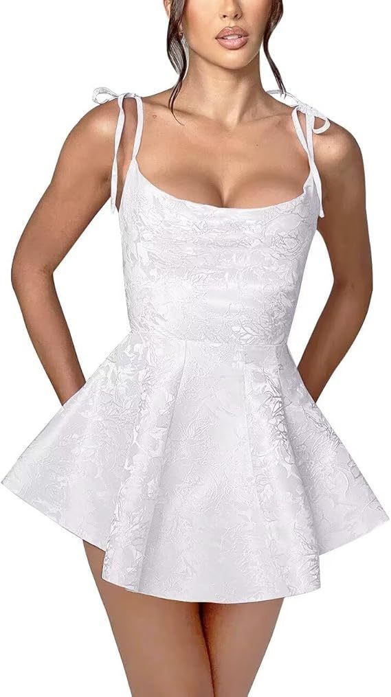 A-line Short Spaghetti Straps Satin Sleeveless Homecoming Dress - YESBABYONLINE
