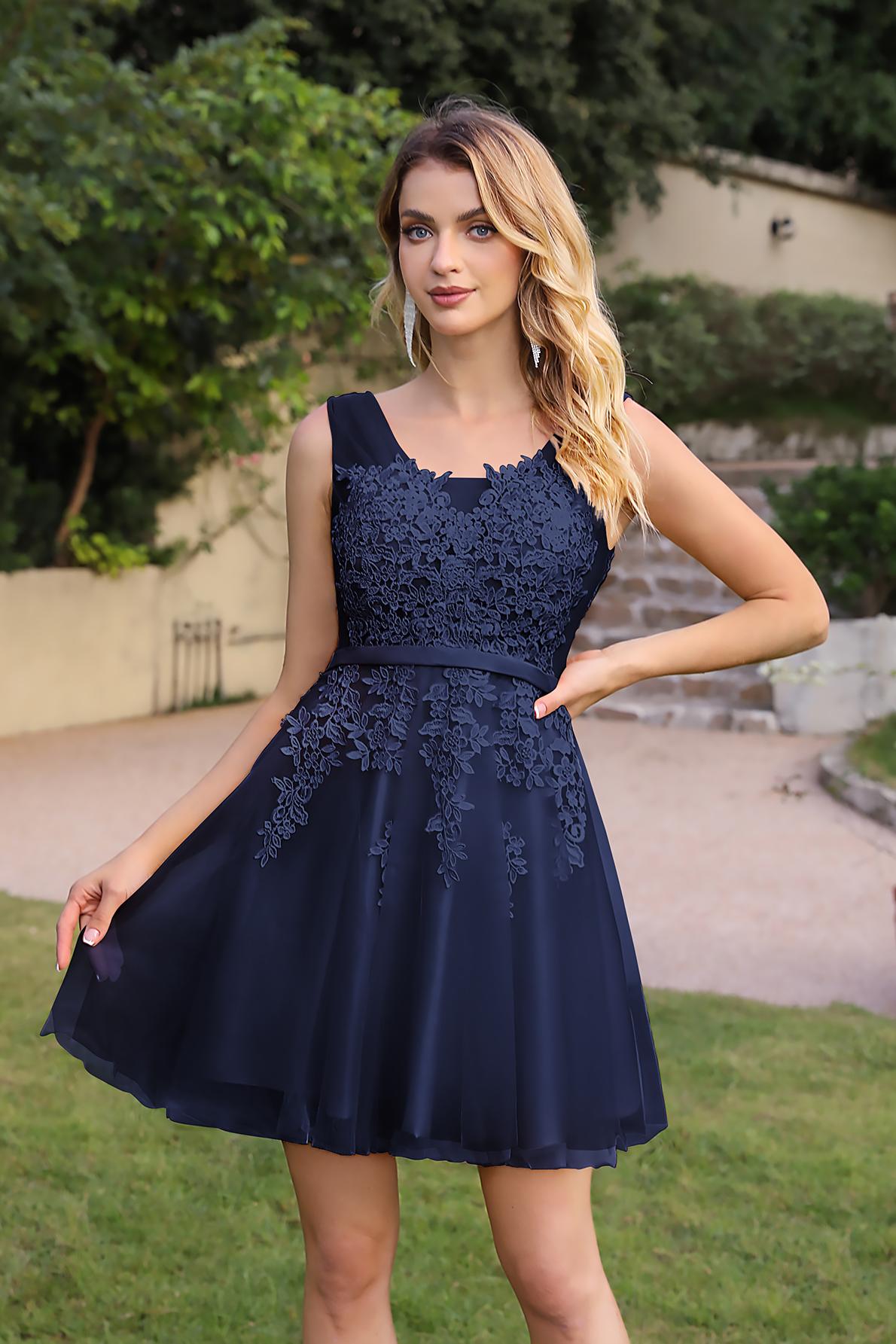 Simple Scoop Sleeveless Mint Prom Dresses Knee-Length