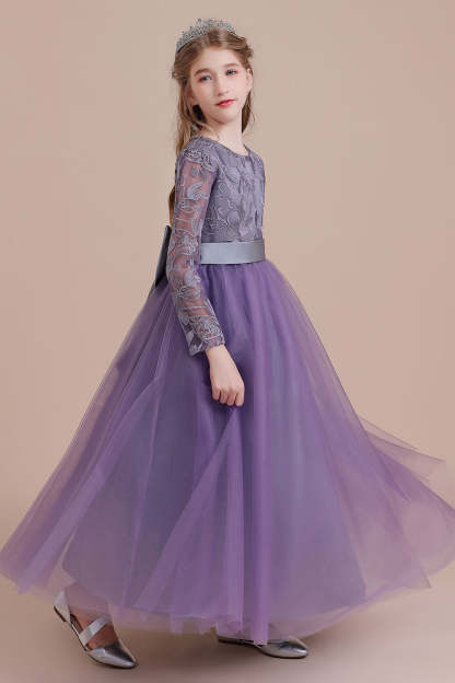 Chicloth A-Line Long Sleeve Ankle Length Flower Girl Dress On Sale