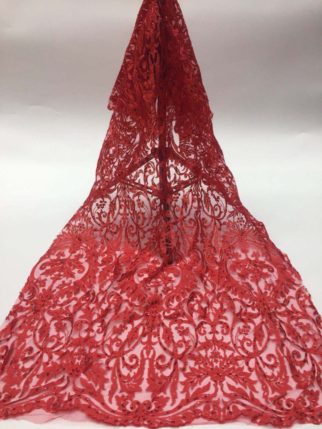 Chicloth Long Sleeves Burgundy Prom Dress Sequins Mermaid Online