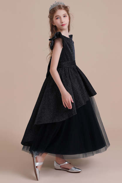Chicloth A-Line Glitter Cap Sleeve Tulle Flower Girl Dress On Sale