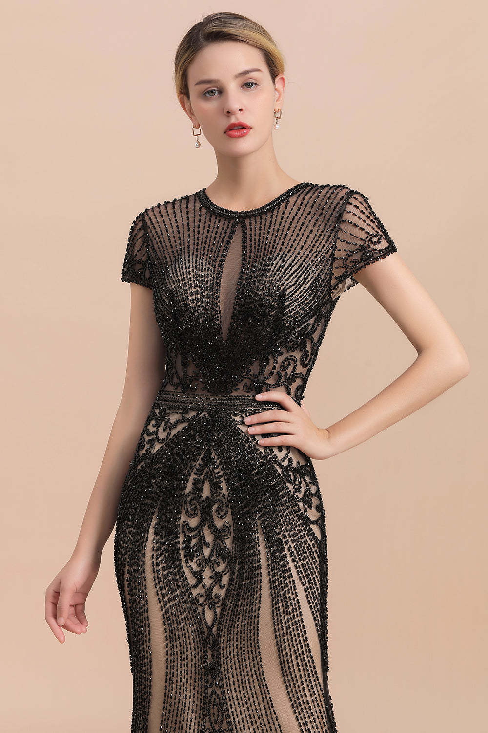 Luxury Mermaid All-Covered Beaded Prom Dress