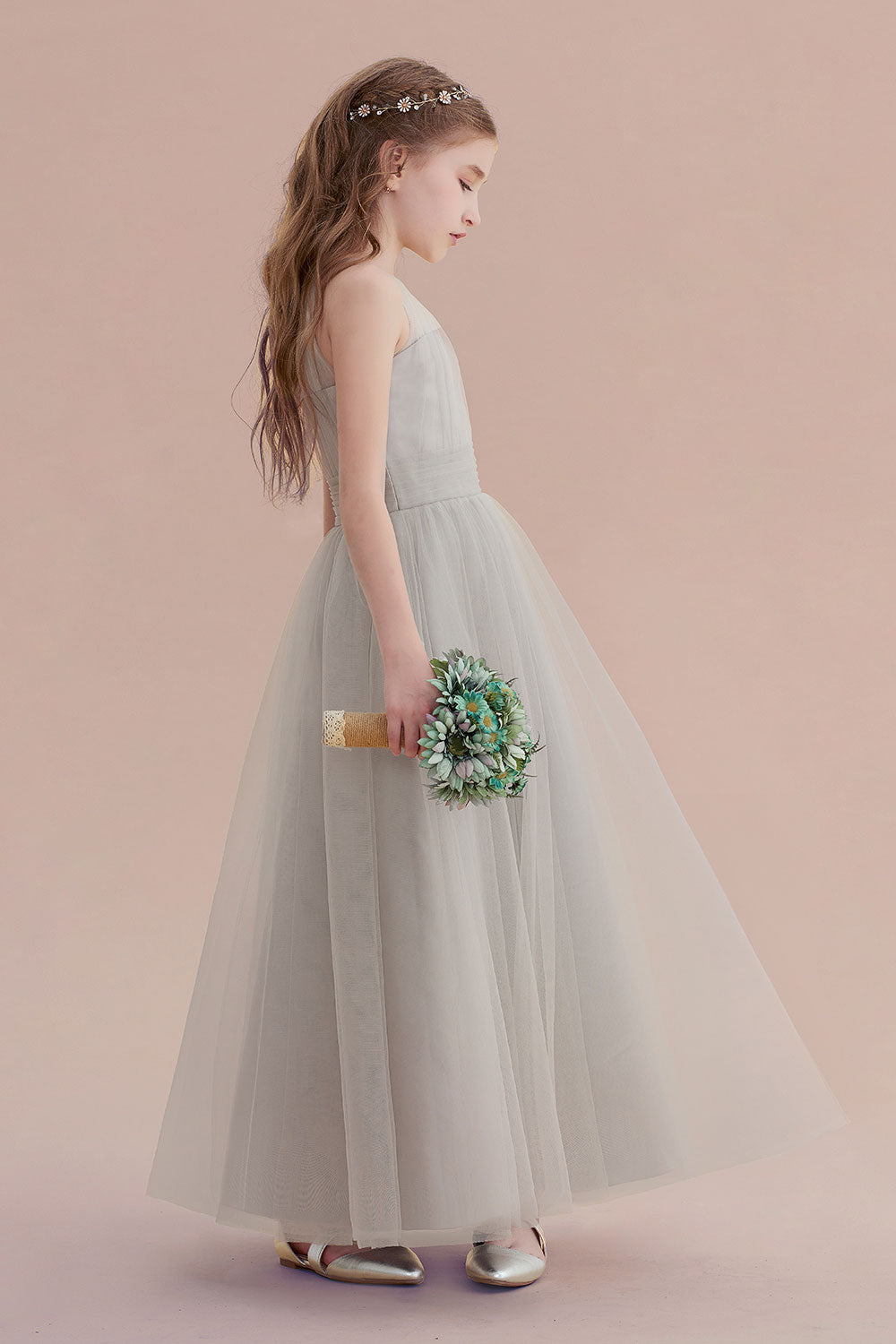 Chicloth A-Line Chic Ankle Length Tulle Flower Girl Dress Online