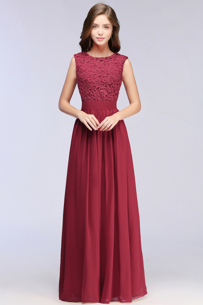 Blue Prom Dress Long  Lace Sleeveless